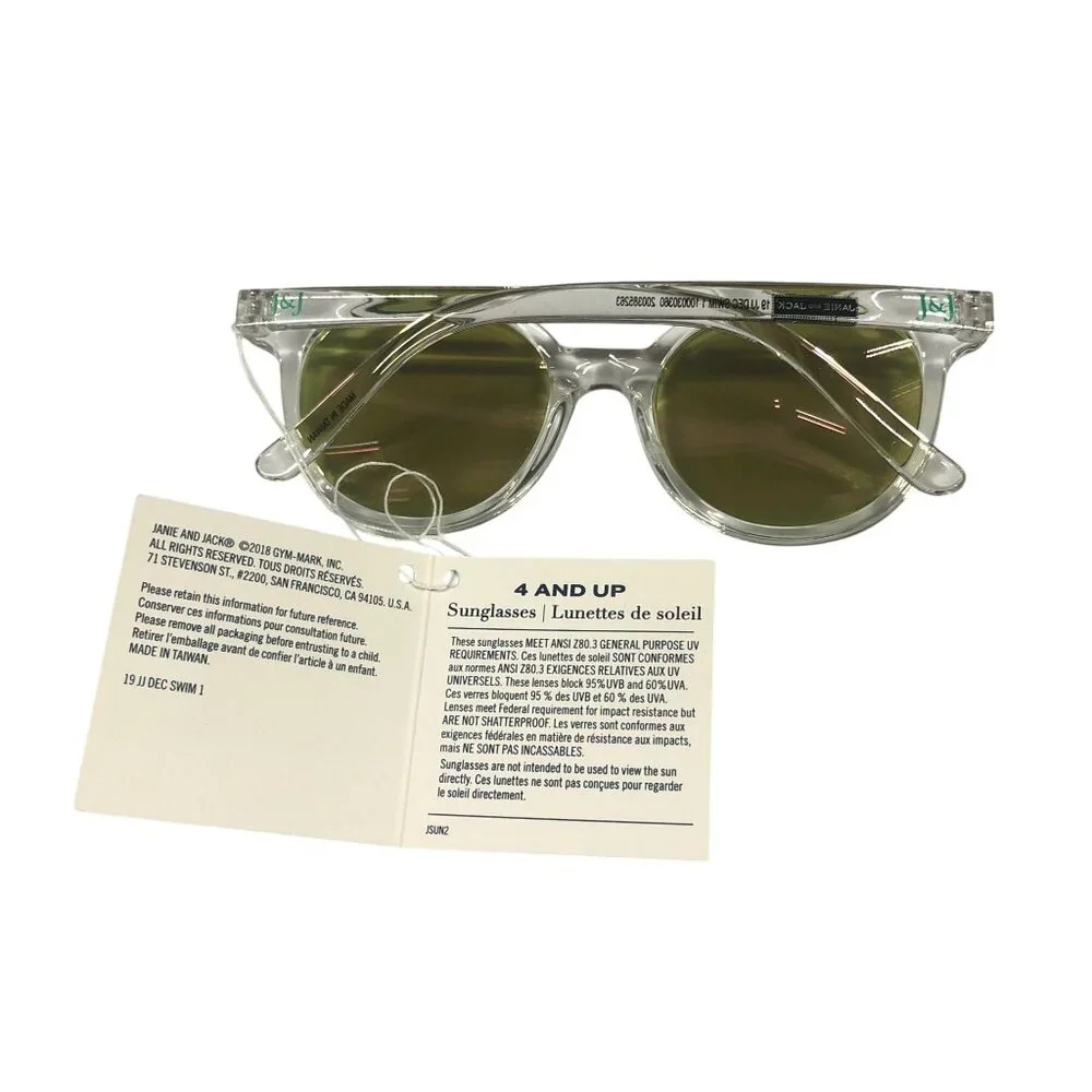 Janie and Jack Sunglasses Round Clear Frames 4 And Up